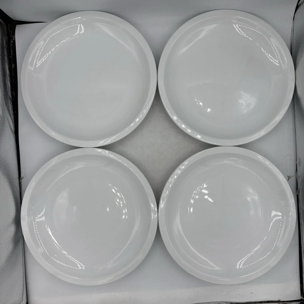 Pottery Barn Dinner Plates Suppertime White Thick Heavy 10.25